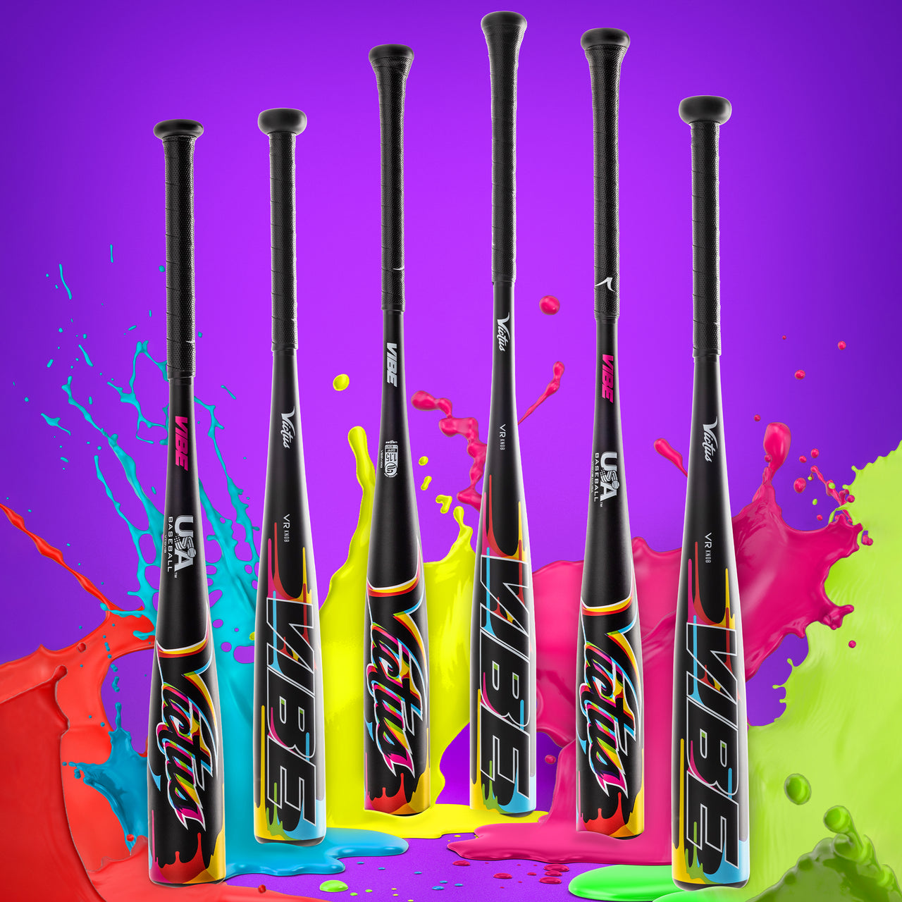 Lot De 5 Battes De Baseball Victus Vibe Pencil 2024 - Certifiées USSSA - Modèle VSBVIBP5